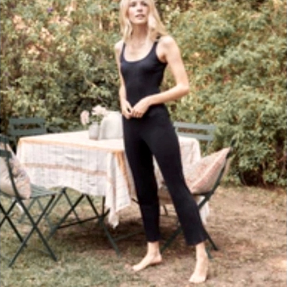 Doen Black Fitted Tank Jumpsuit Leggings